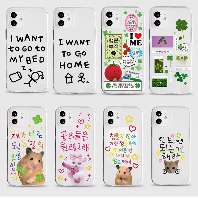 Phone Cases Cute Iphone 13 - Koreańskie etui na telefon z motywem
